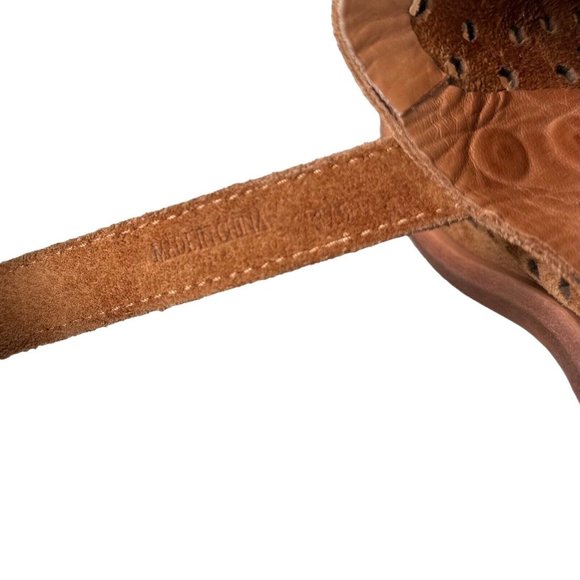 Rag & Bone Wyatt Nubuck Perforated Bootie Sandals Camel Women’s US 7.5 / EU 37.5 - Picture 5 of 11